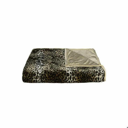 HOMEROOTS 50 x 70 in. Faux Hide Throw Leopard 293156